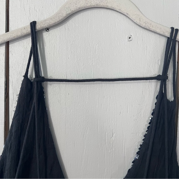 Free People Glitter Girl Blue Slip Dress Medium Sequins - Picture 8 of 14